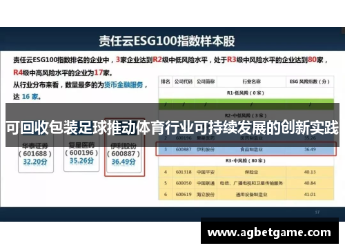 可回收包装足球推动体育行业可持续发展的创新实践